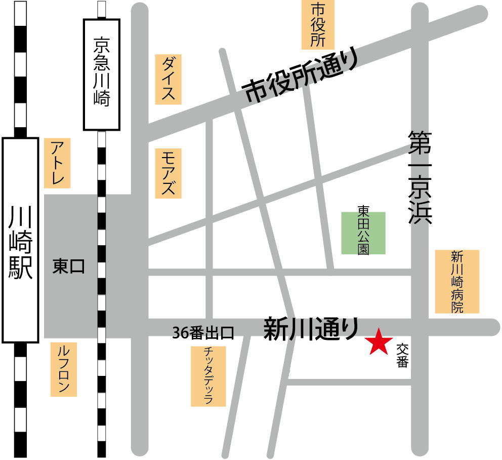 川崎 レンタルスタジオ アクセス 住所 マップ
