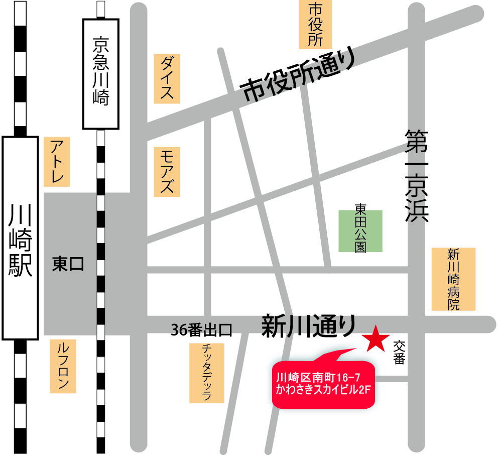 川崎 レンタルスタジオ アクセス 住所 マップ
